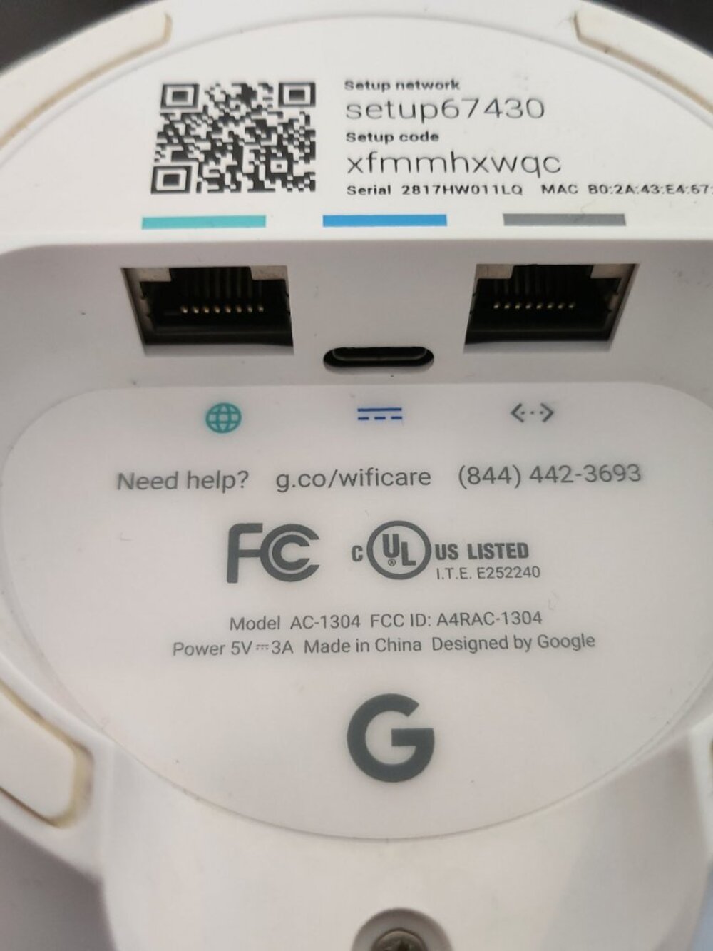 Google Mesh System WiFi Router Model AC-1304 (2 Available) - Picture 2 of 2